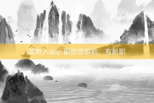威斯人app 副部级游钧，有新职