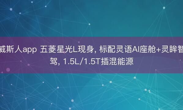 威斯人app 五菱星光L现身, 标配灵语AI座舱+灵眸智驾, 1.5L/1.5T插混能源