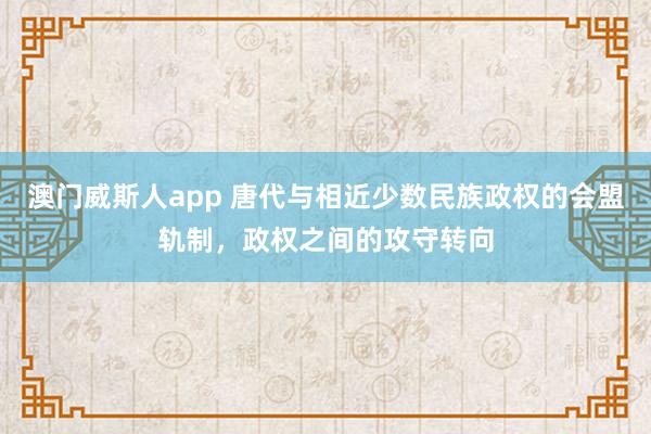 澳门威斯人app 唐代与相近少数民族政权的会盟轨制，政权之间的攻守转向