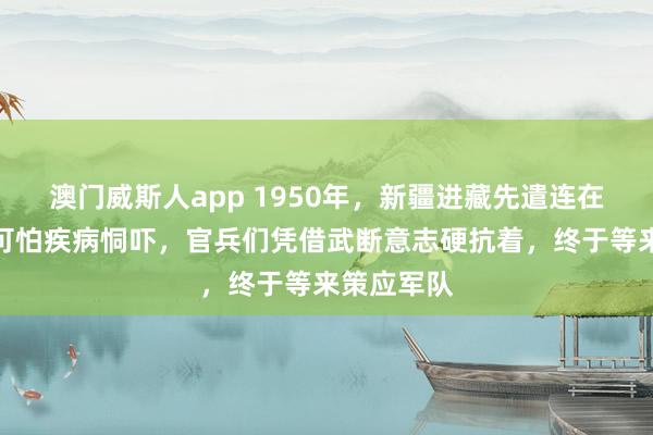澳门威斯人app 1950年，新疆进藏先遣连在藏北遇到可怕疾病恫吓，官兵们凭借武断意志硬抗着，终于等来策应军队