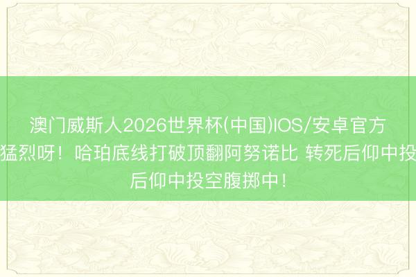 澳门威斯人2026世界杯(中国)IOS/安卓官方下载 这多猛烈呀！哈珀底线打破顶翻阿努诺比 转死后仰中投空腹掷中！